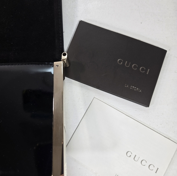 Gucci Tom Ford Black & Gold Patent Leather Clutch Bag - Picture 9 of 13